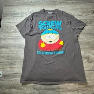 South Park T Shirt Mens XL Gray Cartman Screw You Guys Im Going Home Graphic Tee